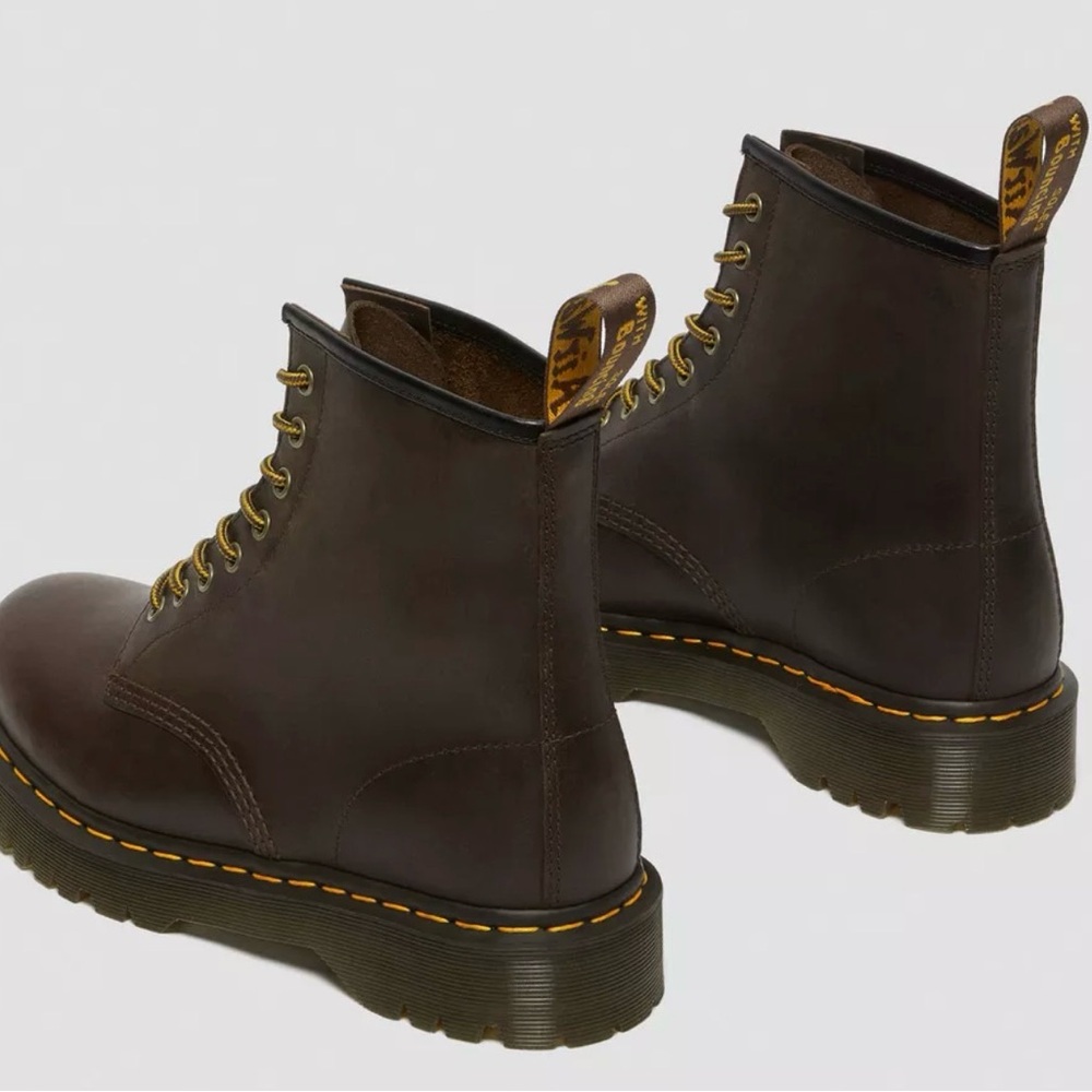 NEW💎Dr. Martens 1460 Bex Dark Brown Leather Boots 5 *AirWalk Bouncy Retail $180 - Picture 2 of 9